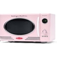 thumbnail image 1 of Nostalgia Retro Countertop Microwave Oven - Large 800-Watt - 0.9 cu ft - 12 Pre-Programmed Cooking Settings - Digital Clock - Kitchen Appliances - Pink, 1 of 6
