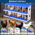 thumbnail image 4 of Chicken Nesting Box, 10 Compartment Metal Nesting Boxes for Chicken Coop, Roll Away Nest Box, Easy Egg Collection, Easy to Clean and Install, Chicken Laying Boxes, Blue, 4 of 7