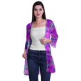 thumbnail image 2 of Moomaya Viscose Georgette Printed Short Shrug Long Sleeves Cardigans For Women, 2 of 5