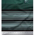 thumbnail image 2 of Soimoi Poly Crepe Fabric Stripe & Peacock Panel Fabric Prints by Yard 42 Inch Wide, 2 of 2