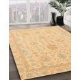 thumbnail image 2 of Ahgly Company Indoor Round Abstract Orange Oriental Area Rugs, 4' Round, 2 of 6