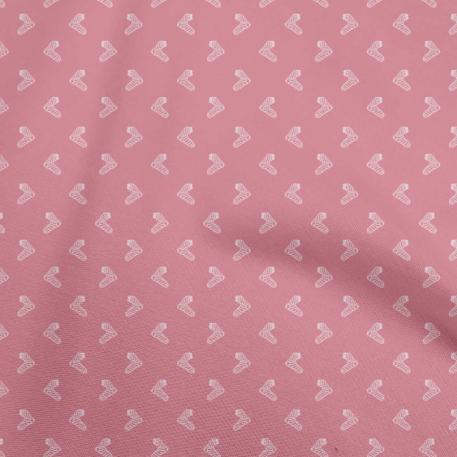 oneOone Rayon Pink Fabric Retro Socks Sewing Material Print Fabric By The Yard 56 Inch Wide
