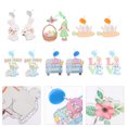 thumbnail image 3 of 6 Pairs Easter Earrings Bunny Dwarf Ear Drop Cartoon Earrings Easter Ear Jewelry, 3 of 9