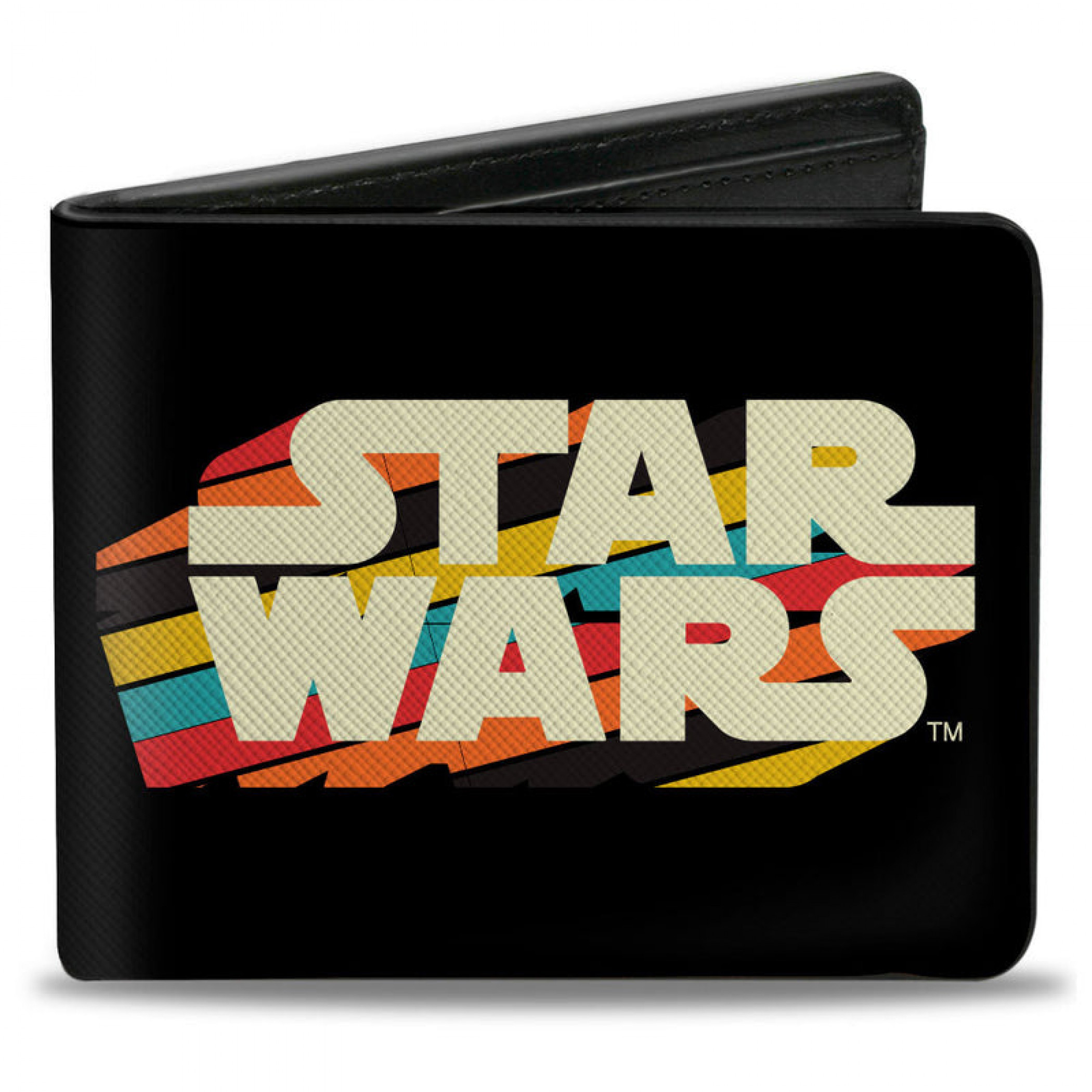 Star Wars Logo et X-Wing Starfighter Portefeuille à Rayures Bi-Fold