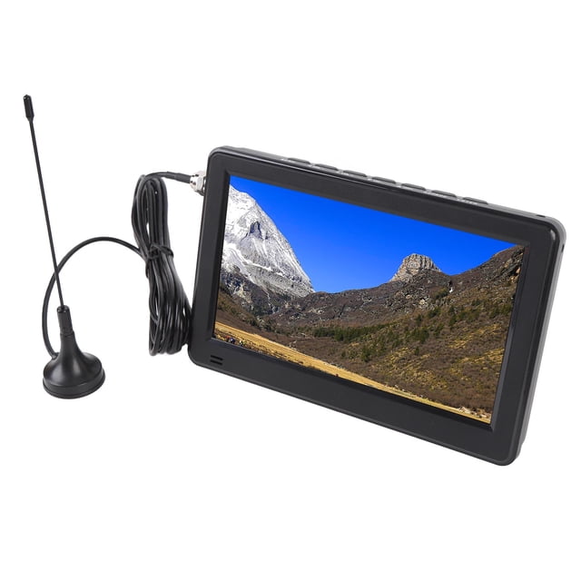6 Inch Digital TV, LED Pocket Digital Television 1500mAh Rechargeable Battery Color TFT Screen Multiple Formats Support with Remote Control for Camping
