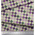 thumbnail image 3 of Soimoi Poly Georgette Fabric Argyle Check Printed Craft Fabric by The Yard 52 Inch Wide, 3 of 3