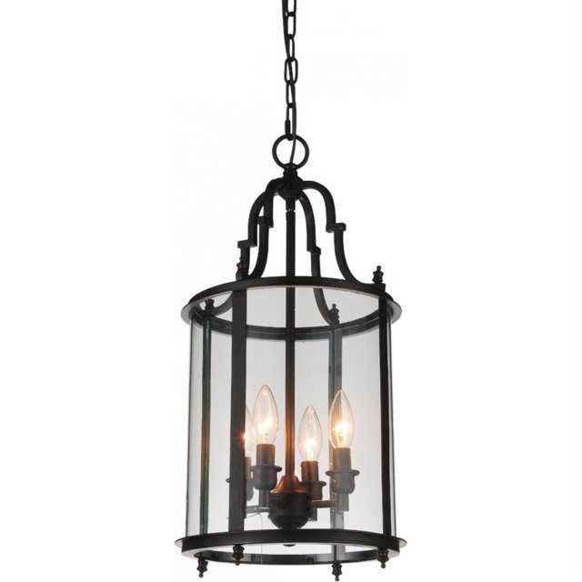 4 Light Drum Shade Mini Pendant with Oil Rubbed Bronze finish