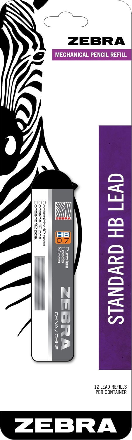 Zebra Pen Standard HB Lead Mechanical Pencil Refill 0.7mm 1 Pack