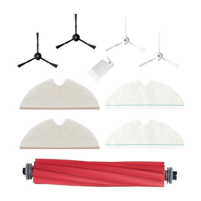 10 Pcs pour Roborock T8/ Q7 Max / Max+ Brosse Principale Latérale de Robot Chiffon de Vadrouille
