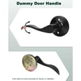 thumbnail image 3 of Poignée de Porte d'Intimité Intérieure avec Serrure, Levier de Porte Mat pour Salle de Bain et Chambre, Poignée de Porte Style Vague, Intérieur, Mat, Réversible, Verrouillage Sans Clé, 3 of 6