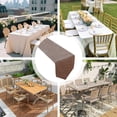 thumbnail image 4 of JASKFLY Long Table Sheer Runner for Weddings & Parties Solid Color Linen Table Runner 30x210cm(120 -150cm Tables)Coffee Brown, 4 of 9