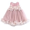 thumbnail image 2 of ITFABS Bébé Tenue d'Été, 3D Fleur O-Cou Sans Manches Robe Princesse en Tulle, 2 of 7