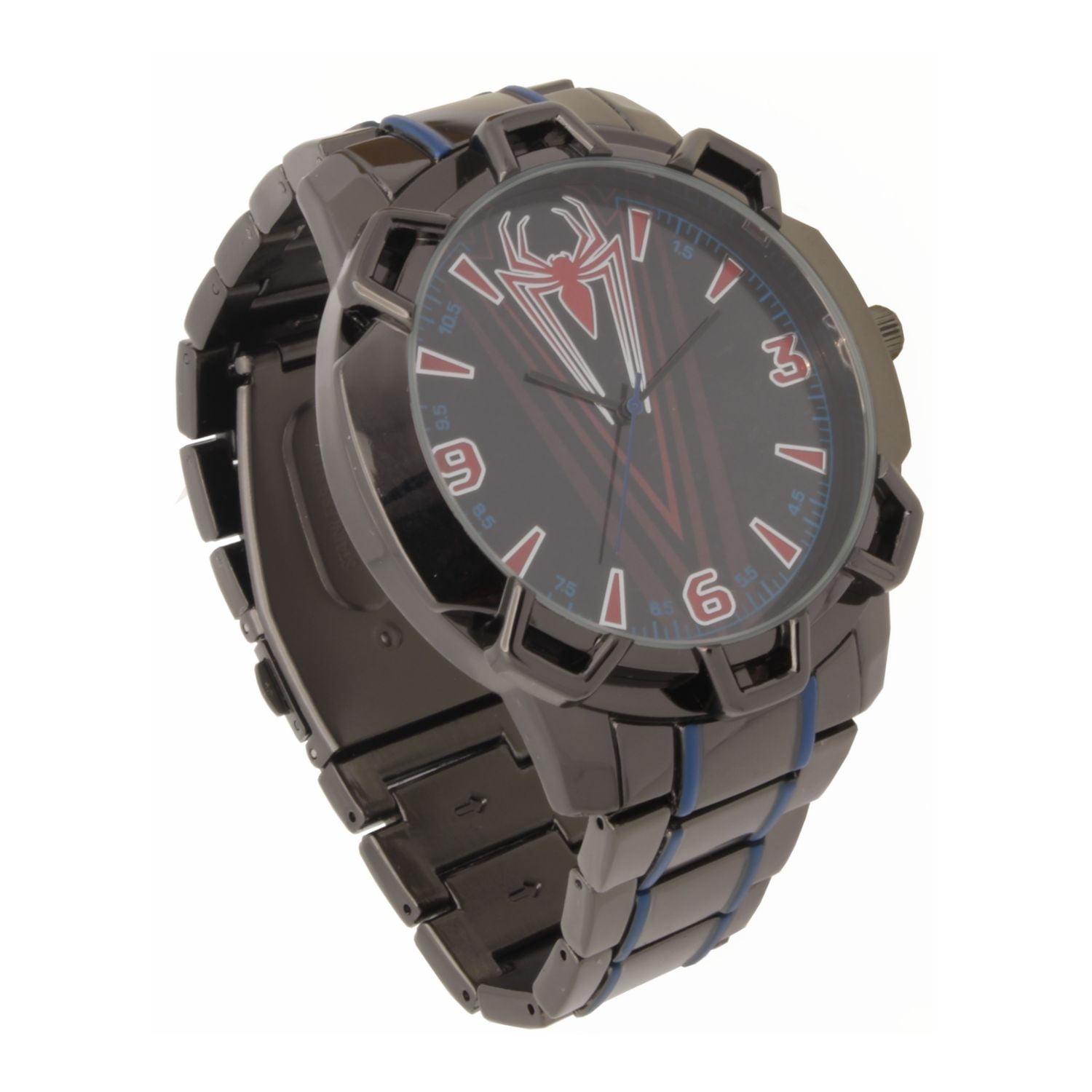Adult Spiderman Black Metal Bracelet Watch