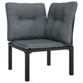 thumbnail image 2 of vidaXL 6 Piece Garden Lounge Set Black and Grey Poly Rattan, 2 of 5
