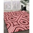 thumbnail image 3 of Ahgly Tapis d'Intérieur Lavable en Machine Carré Transitionnel Rose Pastel, 3 Pieds Carré, 3 of 7