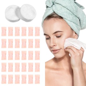 SNNROO 100pcs Compressed Towels Disposable Face Towels Compressed Facial Cleansing Paper For Travel Camping