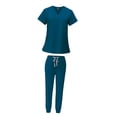 thumbnail image 4 of Female Scrub Set V Neckline Nurse Workwear for Beauty Center SPA Cosmetology XL, 4 of 8
