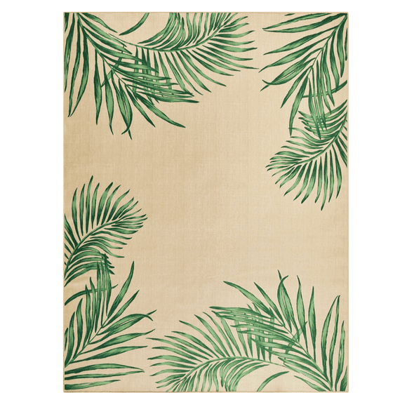 Better Homes & Gardens 5 ft. x 7 ft. Printed Green Palm Outdoor Rug