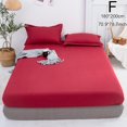 thumbnail image 1 of Fitted Sheet Solid Color Bed Sheets Single Double Queen Cover Bed Size B3Q3, 1 of 9