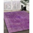 thumbnail image 2 of Ahgly Tapis Rond Abstrait Orchidée Violette pour Intérieur, 6 Pieds Rond, 2 of 6