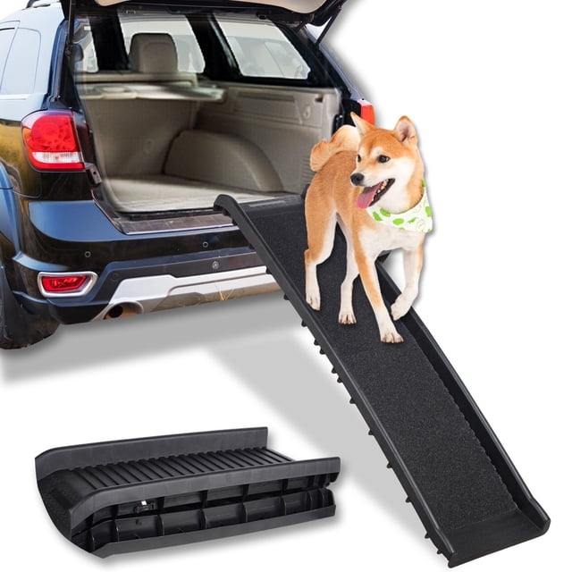 Folding Dog Ramp for Medium Dogs(Max load 50lbs), 61"L x 16"W Lightweight Pet Ramps, Dog Cat Ramp for SUV Car & Truck(Trucks Height Limits 24 inches)