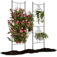 thumbnail image 1 of QinaQin 5.5 Ft Metal Garden Pergola, Black Rust Resistant Arch for Climbing Roses, Vines, Flowers and Privacy Screen, 1 of 6