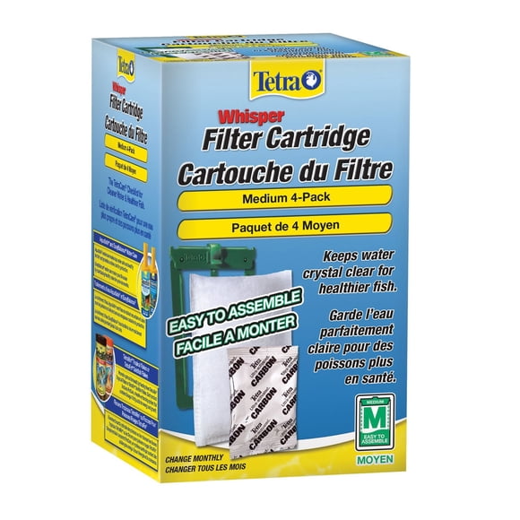 Tetra Whisper Aquarium Medium Filter Cartridge 4 Pack