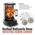 thumbnail image 4 of NutriChef Countertop Vertical Rotating Oven - Rotisserie Shawarma Machine, Kebob Machine, Stain Resistant & Energy Efficient W/Heat Resistant Door, Includes Kebob Rack with 7 Skewers, 4 of 5