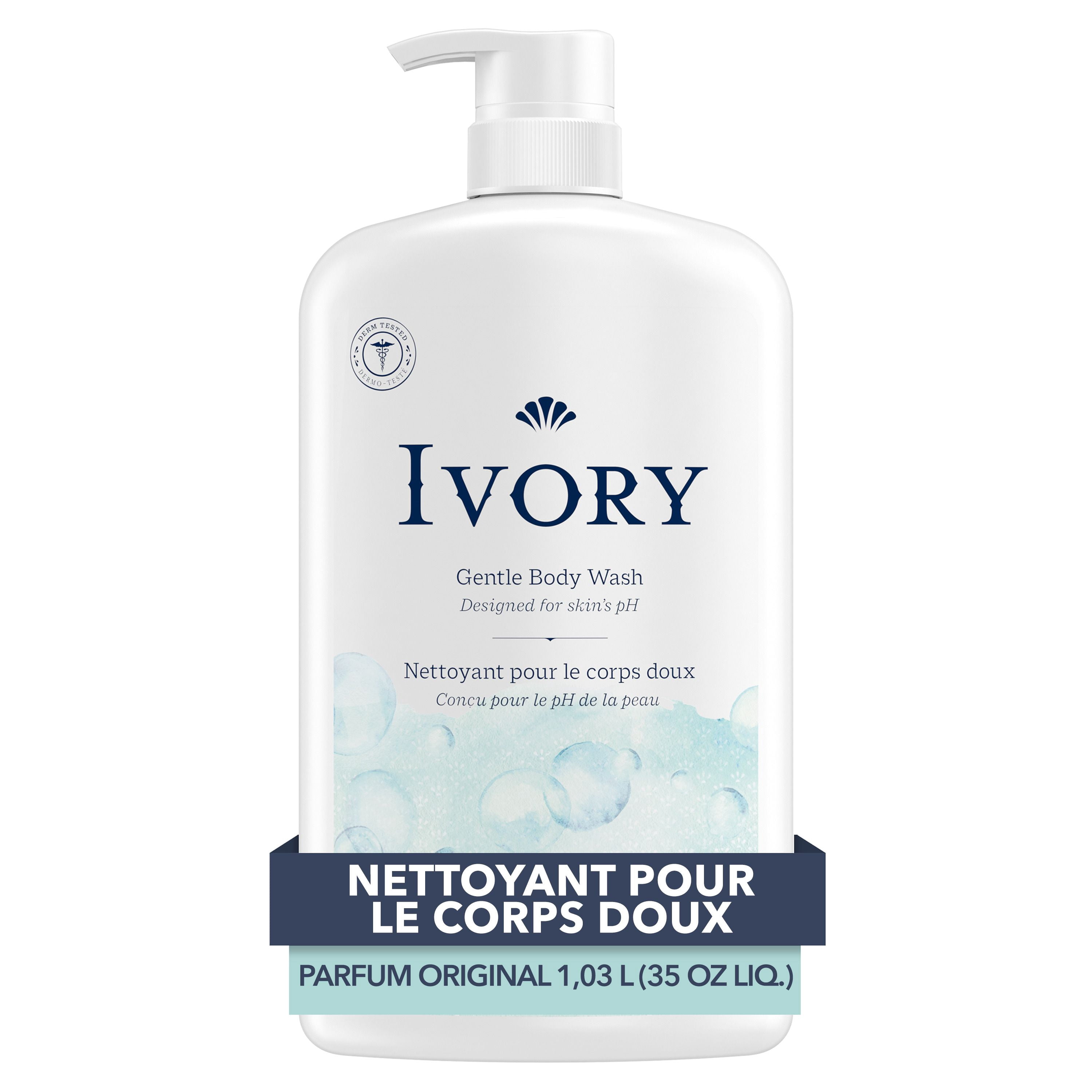 Ivory Nettoyant pour le Corps Doux & Délicat, Parfum Original