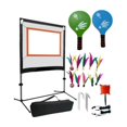 thumbnail image 3 of QualitChoice Filet de Badminton Ensemble Complet avec Sac de Rangement Portable Raquettes Volants de Navette et Support à Installation Facile 10 Volants de Navette, 3 of 6
