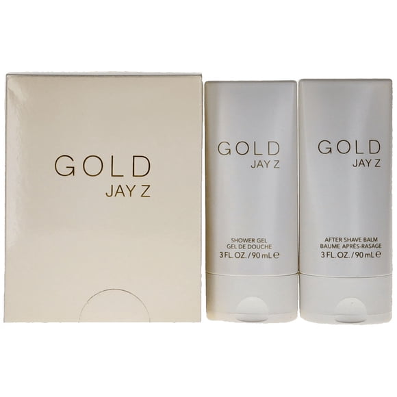 Gold By Jay Z For Men Set: After Shave Balm+Shower Gel (3.0+3.0)oz