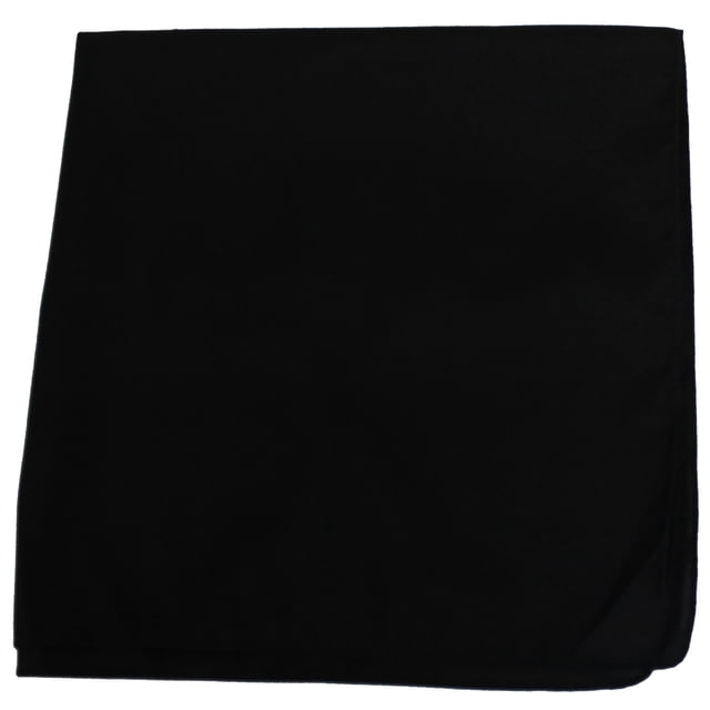 Ensemble de 150 Bandanas Unis 100 % Coton - Lot de Gros (Noir)