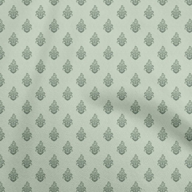 oneOone Georgette Viscose Mint Green Fabric Block Craft Projects Decor Fabric Printed By The Yard 42 Inch Wide