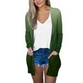 thumbnail image 2 of Pxiakgy cardigans pour Femmes Cardigan de Mode Décontracté avec Poches Manches Longues Veste Vert Armée m, 2 of 4