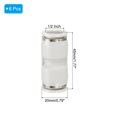 thumbnail image 2 of Unique Bargains Push to Connect Fittings, 6 Pack Fittings Straight Tubes, White, 1/2 Inch Od, 2 of 5