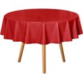 thumbnail image 1 of Nappe Ronde en Plastique Transparent - - Protège-Nappe en Vinyle PVC Anti-Déversement d'Huile, Essuyable, Housse de Table pour Tables à Manger, Fêtes, Camping, Cristal Clair, 1 of 7