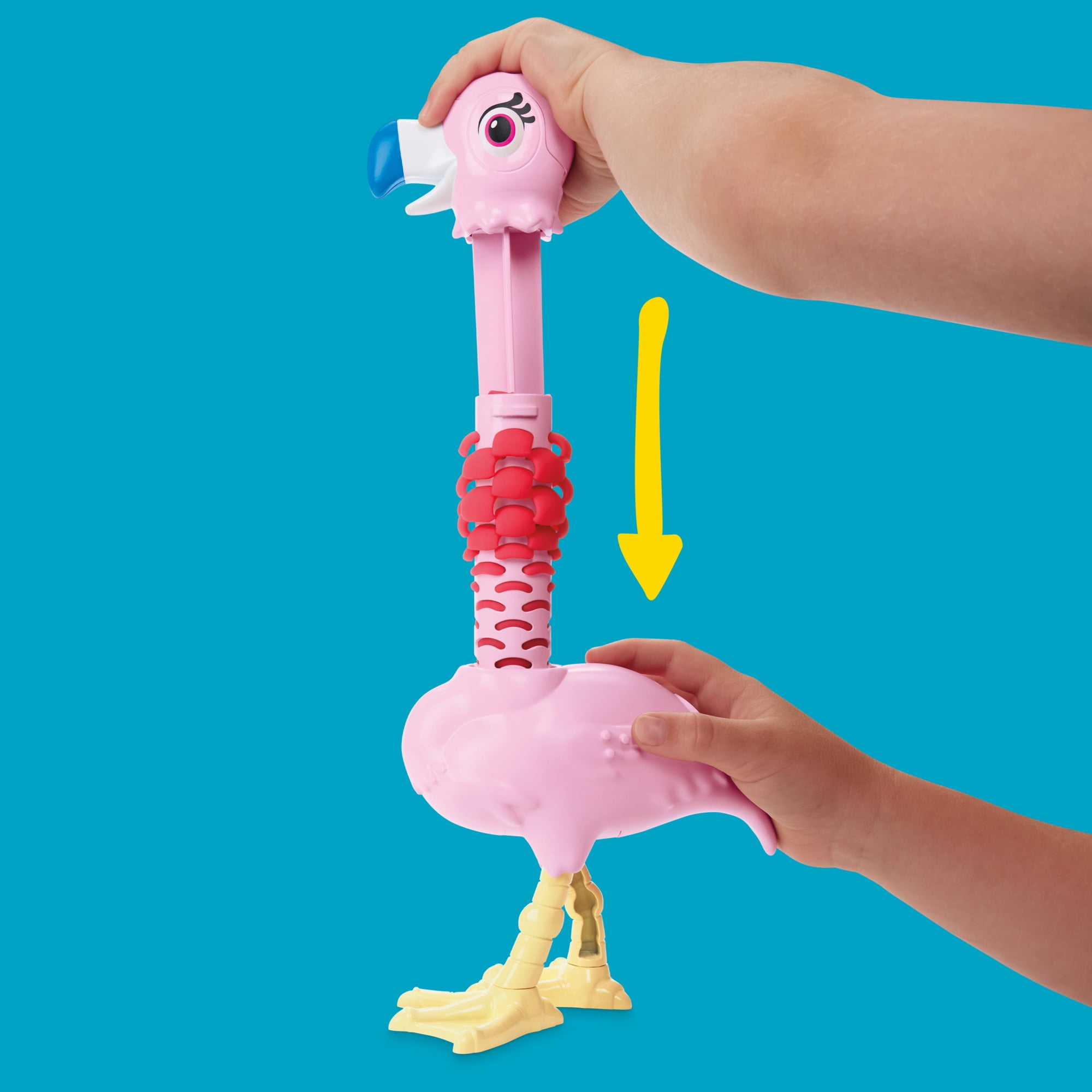 Play-Doh Flamant rose rigolo, coffret de pâte à modeler avec 5 accessoires, jouets d'animaux, loisirs créatifs pour enfants, dès 3 ans