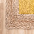 thumbnail image 4 of Indian Handmade Braided Inner Yellow Natural Jute Area Rug, Home Décor Rug, Jute Rug for Bedroom, Dining Room, living room, Doormat Rug Size - 2' x 5' (60 cm x 150 cm), 4 of 5