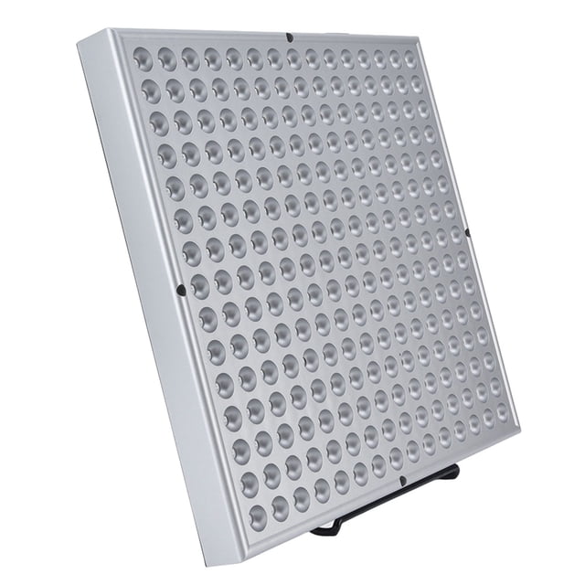 Red Light Therapy device by Zaqw, featuring a 45W light board with 225 SMD lamp beads in a 660nm and 850nm wavelength ratio of 113:112. The square ABS light board measures approximately 31 x 31 x 3.3 cm and is designed for pain relief and beauty applications. It includes a plug cord, sling, spare hook, bracket, and user manual. Suitable for physiotherapy and exercise, it operates in temperatures from -20°C to 50°C and has a lifespan of 50,000 hours.