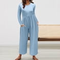 thumbnail image 1 of LSLJS Combinaison une Pièce d'Automne pour Femme à Manches Longues, Taille, Pantalon à Jambe Grand, Barboteuse Chic Ample Décontractée, 1 of 6