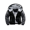 thumbnail image 1 of Winter Jacket for Men with Hood  Contrast Color  Long Sleeve Zip Sweatshirt, 1 of 7
