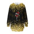 thumbnail image 4 of Jsaierl Robe à Capuche de Noël pour Femmes à Manches Longues, Tunique à Capuche à Imprimé Verre de Noël, Chandail de Noël, Robe de Fête avec Poches, 4 of 4