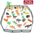 thumbnail image 2 of EASTIN 53 Piece Mini Jungle Farm Animals Toys Set  Forest Small Realistic Wild Animals Action Figures Vinyl Plastic Animal Learning, 2 of 6