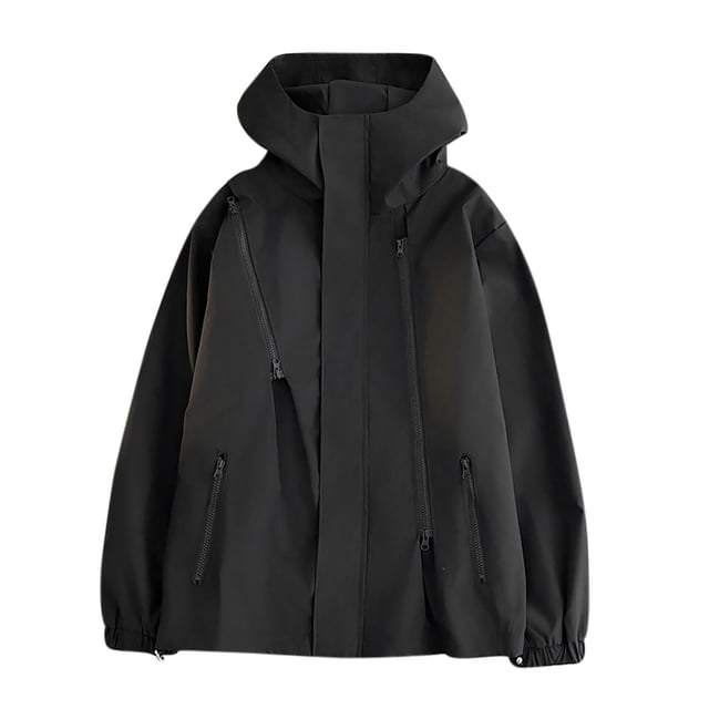 Pisexur Veste Coupe-Vent pour Homme Veste Décontractée Ample Couleur Unie Sprinter d'Extérieur à Manches Longues à Capuche Veste Décontractée/veste Veste de Randonnée pour Homme Imperméable Vestes Grande Taille pour Hommes