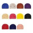 thumbnail image 2 of Turban à Nœud Hijab Ethnique Tuque Uni Couleur Unie Mode Couleur Mode Foulard Ajustable Couvre-Chef Accessoires de Coiffure Perte Bonnet Casquettes Bleu Royal, 2 of 6