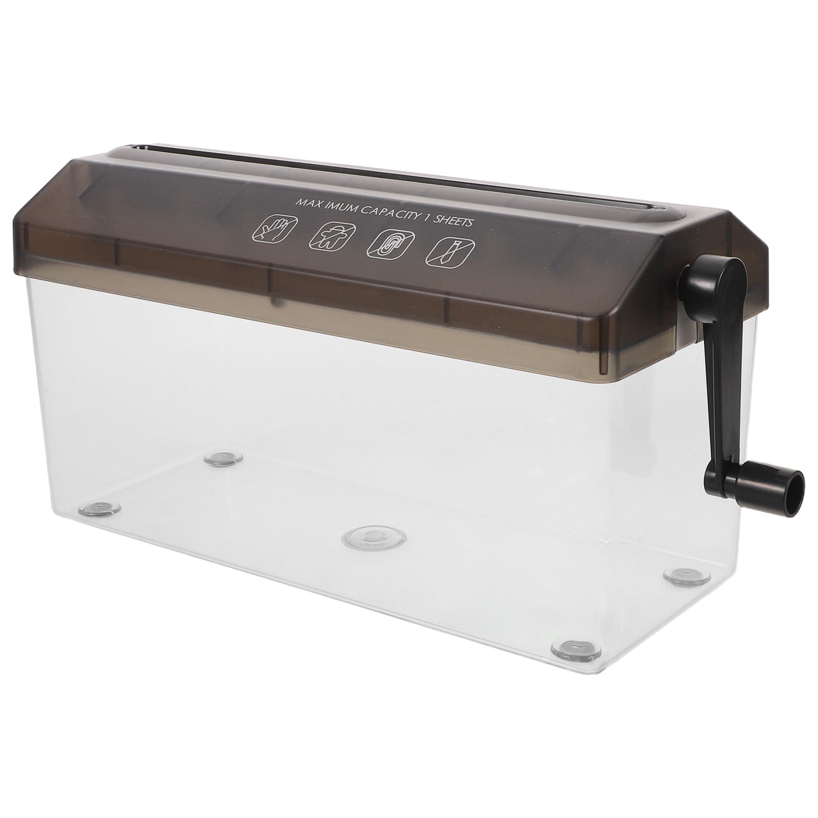 LOLIPPYY Compact Black Manual Paper Shredder for Home Office Portable Hand Crank Document Shredder