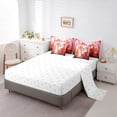 thumbnail image 3 of YST 7Pcs Alpaca Comforter Set Full Size, Cute Llama Romance Flowers Bedding Set, Polyester, 3 of 5