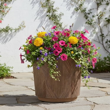 Jardinière en Résine Cappriccio Better Homes & Gardens 16 pouces, Bois Foncé