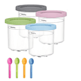 thumbnail image 1 of JUNWELL Creami Pints and Lids - 4 Pack for Ninja Colorful Creami for Ninja Storage Containers with Glass Tupperware Sets with Lids, 1 of 5