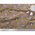 thumbnail image 2 of Soimoi Blue Poly Georgette Fabric Diamond Geometric Printed Craft Fabric by the Yard 42 Inch Wide, 2 of 3